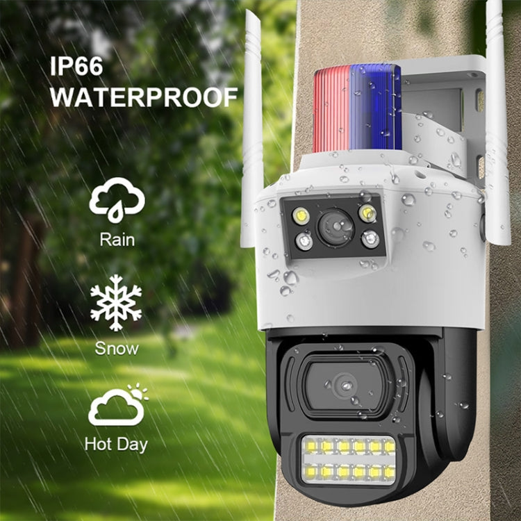 QX105 2MP Outdoor Waterproof WiFi Dual Lens Surveillance Camera(EU Plug) by bashfashion