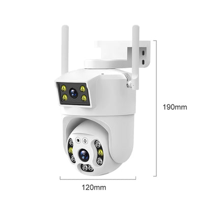QX106 2MP Outdoor Waterproof WiFi Dual Lens Surveillance Camera(EU Plug) by bashfashion
