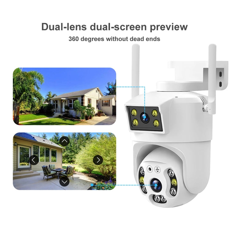 QX106 2MP Outdoor Waterproof WiFi Dual Lens Surveillance Camera(AU Plug) by bashfashion