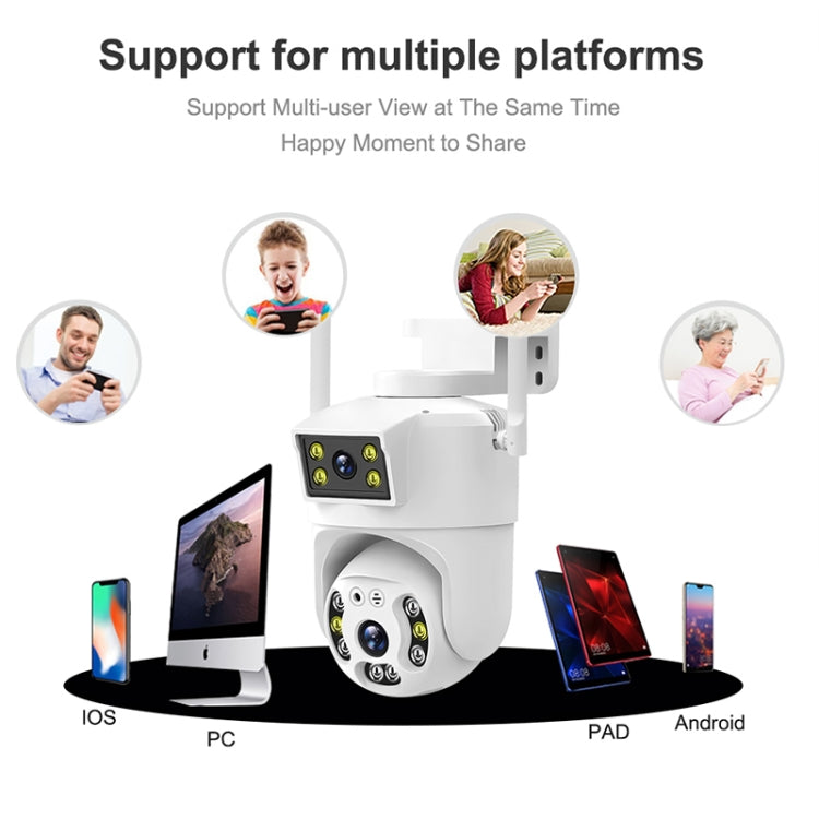 QX106 2MP Outdoor Waterproof WiFi Dual Lens Surveillance Camera(AU Plug) by bashfashion