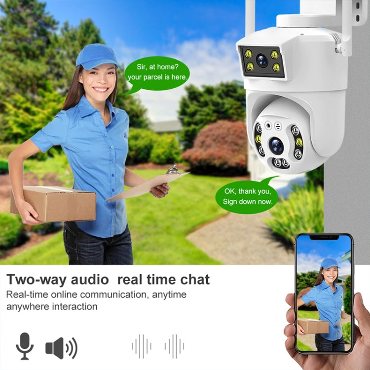 QX106 2MP Outdoor Waterproof WiFi Dual Lens Surveillance Camera(AU Plug) by bashfashion