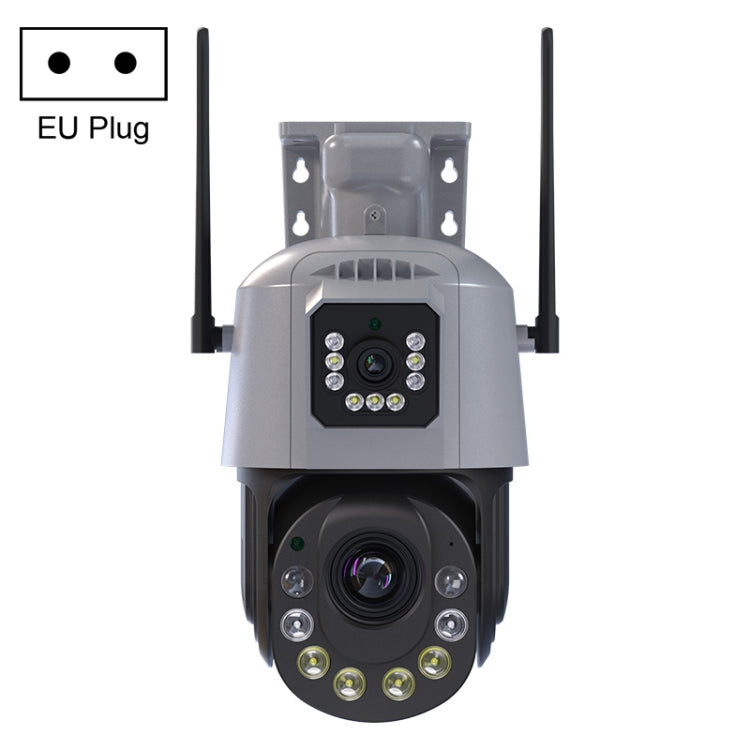 QX109 Dual Lens Smart HD Dome WiFi Camera(EU Plug) by bashfashion