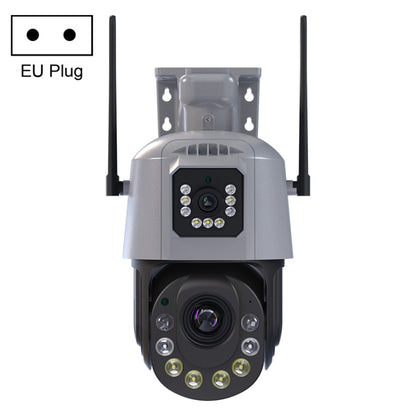 QX109 Dual Lens Smart HD Dome WiFi Camera(EU Plug) by bashfashion
