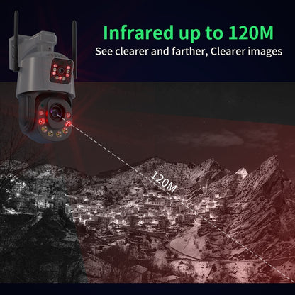 QX109 Dual Lens Smart HD Dome WiFi Camera(AU Plug) by bashfashion