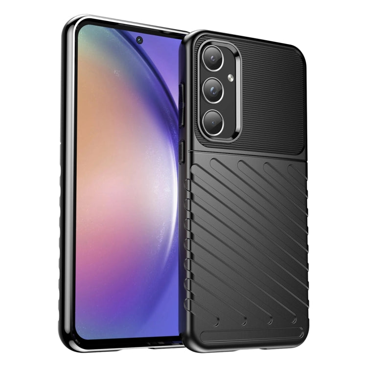For Samsung Galaxy A55 Thunderbolt Shockproof TPU Phone Case(Black) by bashfashion