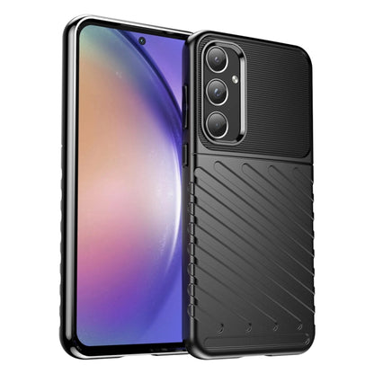 For Samsung Galaxy A55 Thunderbolt Shockproof TPU Phone Case(Black) by bashfashion