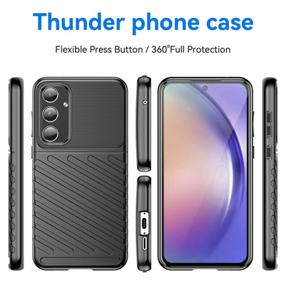 For Samsung Galaxy A55 Thunderbolt Shockproof TPU Phone Case(Black) by bashfashion