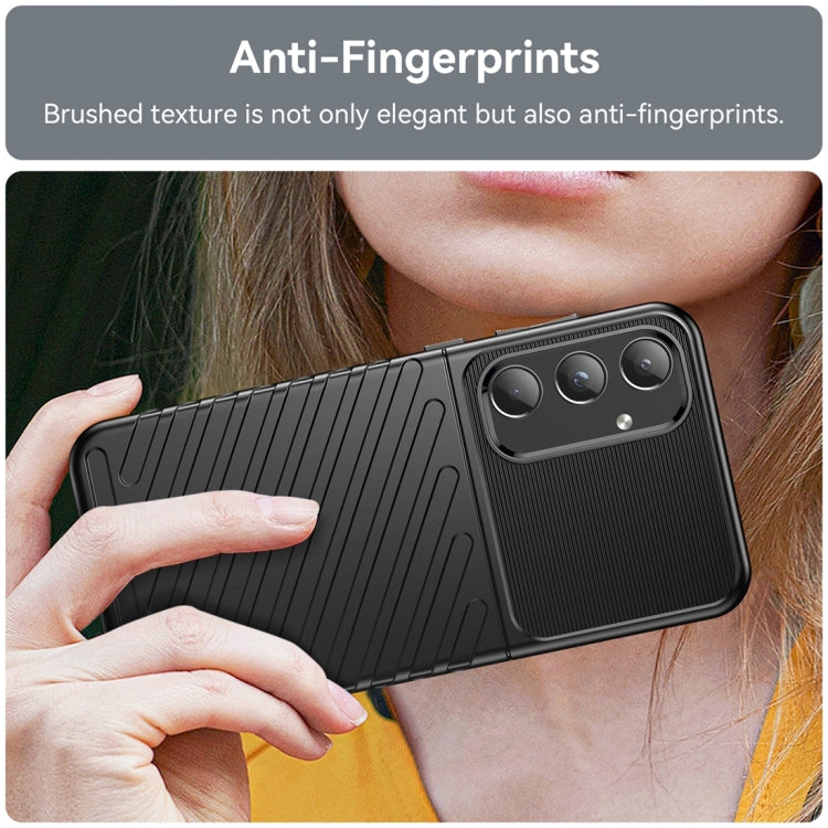 For Samsung Galaxy A55 Thunderbolt Shockproof TPU Phone Case(Black) by bashfashion