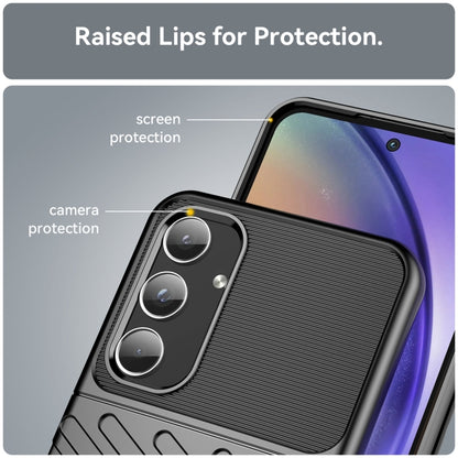 For Samsung Galaxy A55 Thunderbolt Shockproof TPU Phone Case(Black) by bashfashion