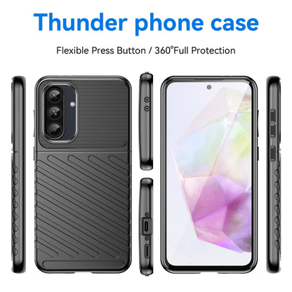 For Samsung Galaxy A36 5G Thunderbolt Shockproof TPU Phone Case(Black) by bashfashion