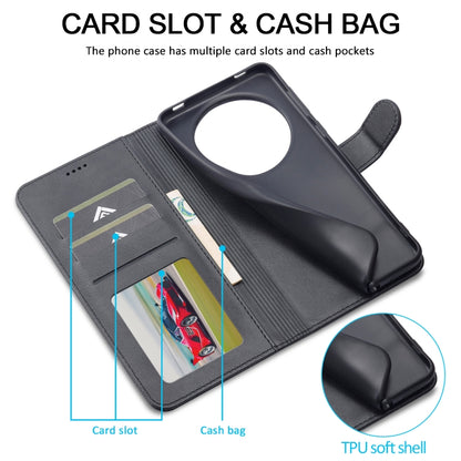 For Huawei Mate 60 LC.IMEEKE Calf Texture Leather Phone Case(Black) by LC.IMEEKE