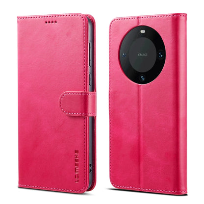 For Huawei Mate 60 LC.IMEEKE Calf Texture Leather Phone Case(Red) by LC.IMEEKE