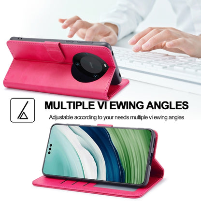 For Huawei Mate 60 LC.IMEEKE Calf Texture Leather Phone Case(Red) by LC.IMEEKE