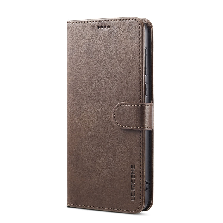 For Huawei Mate 60 LC.IMEEKE Calf Texture Leather Phone Case(Coffee) by LC.IMEEKE