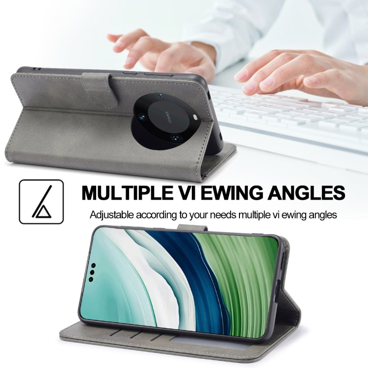 For Huawei Mate 60 Pro / 60 Pro+ LC.IMEEKE Calf Texture Leather Phone Case(Grey) by LC.IMEEKE