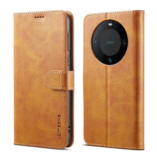 For Huawei Mate 60 Pro / 60 Pro+ LC.IMEEKE Calf Texture Leather Phone Case(Brown) by LC.IMEEKE
