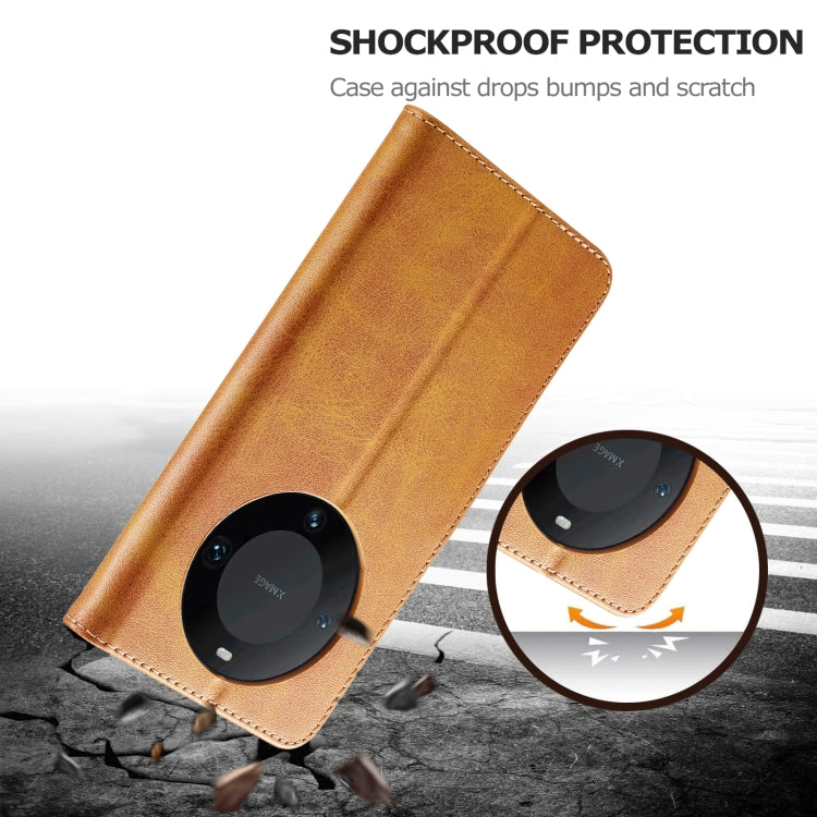 For Huawei Mate 60 Pro / 60 Pro+ LC.IMEEKE Calf Texture Leather Phone Case(Brown) by LC.IMEEKE