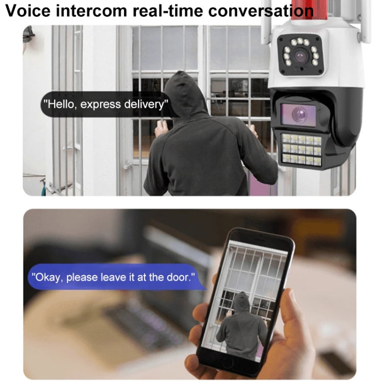 QX87 4MP WiFi Dual Camera Supports Two-way Voice Intercom & Humanoid Detection(EU Plug)