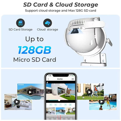 QX95 6MP WiFi Dual Camera Supports Two-way Voice Intercom & AI Recognition(UK Plug) by bashfashion