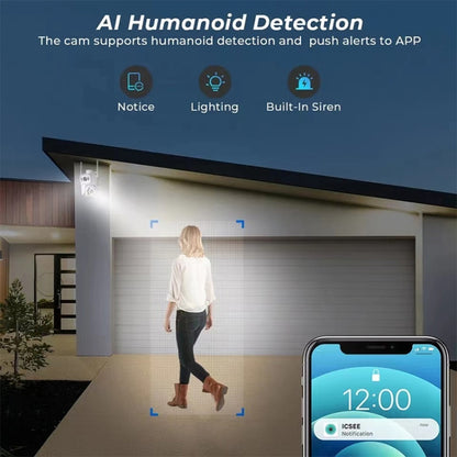 QX95 6MP WiFi Dual Camera Supports Two-way Voice Intercom & AI Recognition(UK Plug) by bashfashion