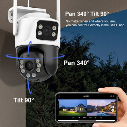 QX101 6MP WiFi Dual Camera Supports Two-way Voice Intercom & Infrared Night Vision(UK Plug) by bashfashion