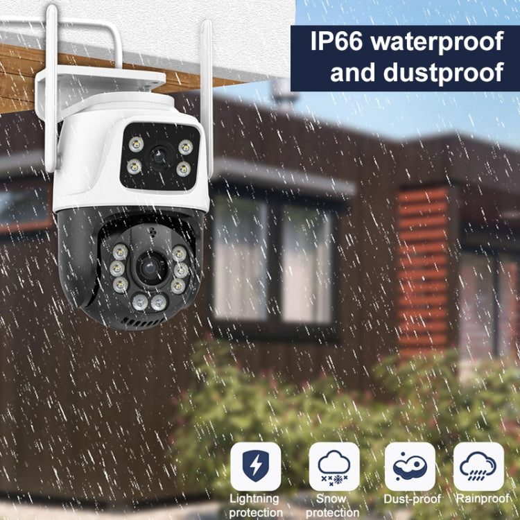 QX101 6MP WiFi Dual Camera Supports Two-way Voice Intercom & Infrared Night Vision(EU Plug) by bashfashion
