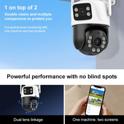 QX101 6MP WiFi Dual Camera Supports Two-way Voice Intercom & Infrared Night Vision(UK Plug) by bashfashion