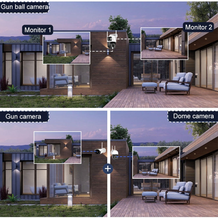QX101 6MP WiFi Dual Camera Supports Two-way Voice Intercom & Infrared Night Vision(UK Plug) by bashfashion