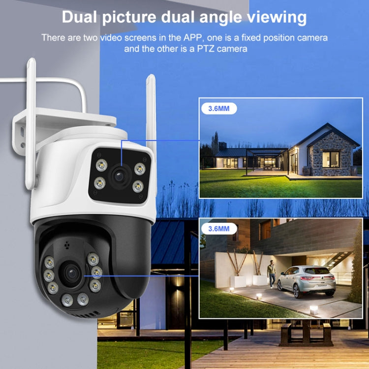 QX101 6MP WiFi Dual Camera Supports Two-way Voice Intercom & Infrared Night Vision(AU Plug) by bashfashion