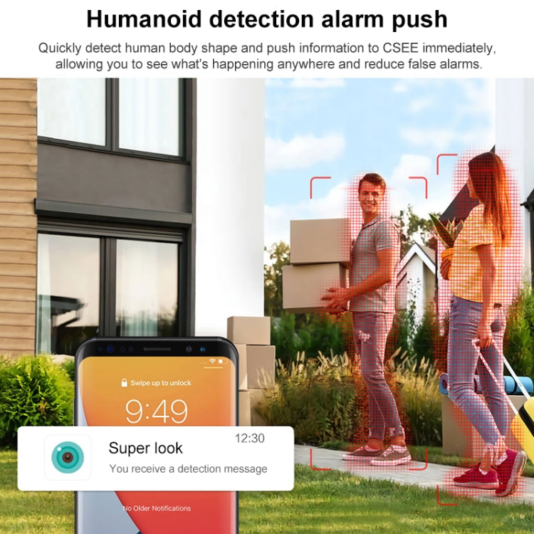 QX101 6MP WiFi Dual Camera Supports Two-way Voice Intercom & Infrared Night Vision(UK Plug) by bashfashion