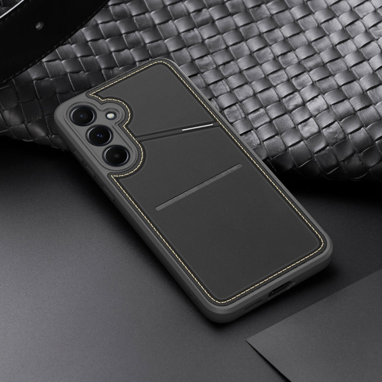 For Samsung Galaxy S25 5G DUX DUCIS Rafi II Series MagSafe Magnetic Holder RFID Phone Case(Black) by DUX DUCIS