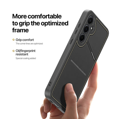 For Samsung Galaxy S25 5G DUX DUCIS Rafi II Series MagSafe Magnetic Holder RFID Phone Case(Black) by DUX DUCIS