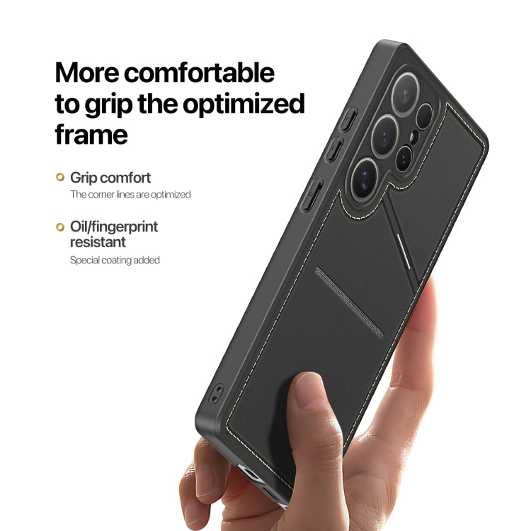 For Samsung Galaxy S25 Ultra 5G DUX DUCIS Rafi II Series MagSafe Magnetic Holder RFID Phone Case(Black) by DUX DUCIS