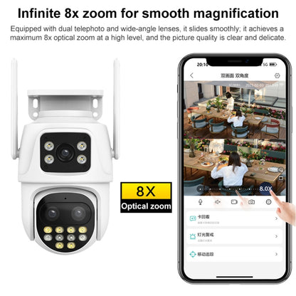 QX104 3MP WiFi Triple Camera Supports Human Face Recognition & AI Alarm(UK Plug) by bashfashion