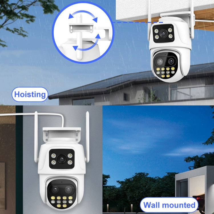 QX104 3MP WiFi Triple Camera Supports Human Face Recognition & AI Alarm(EU Plug) by bashfashion