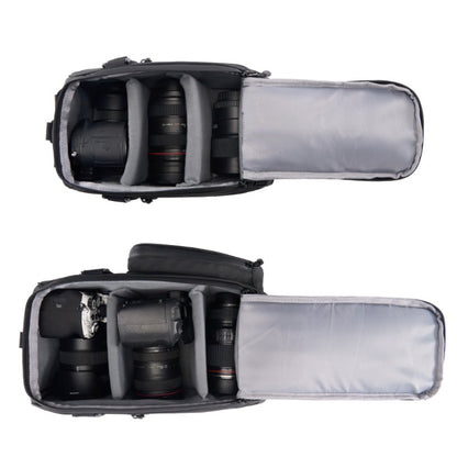 CADeN D116 Mountain Bike Panniers Tail Bags Crossbody Camera Bag Photography Lens Shoulder Bag, Size:37 x 19.5 x 23cm(Black) by CADeN