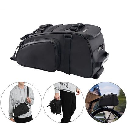 CADeN D116 Mountain Bike Panniers Tail Bags Crossbody Camera Bag Photography Lens Shoulder Bag, Size:37 x 19.5 x 23cm(Black) by CADeN