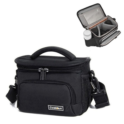 Cwatcun D67 Crossbody Camera Bag Photography Lens Shoulder Bag, Size:30.5 x 16.5 x 20cm L(Black) by Cwatcun