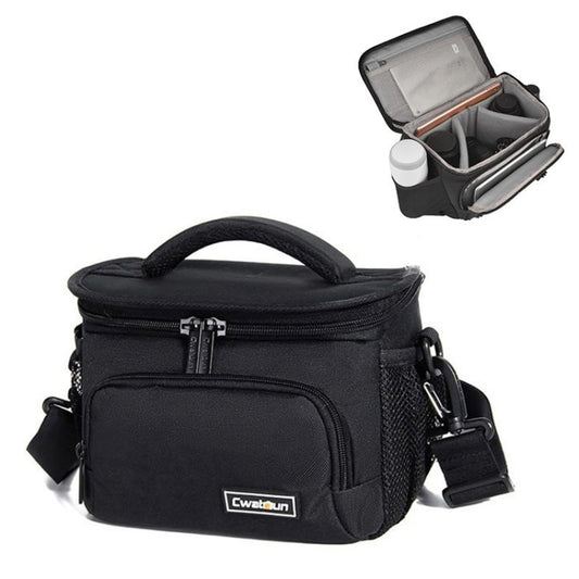 Cwatcun D67 Crossbody Camera Bag Photography Lens Shoulder Bag, Size:30.5 x 16.5 x 20cm L(Black) by Cwatcun