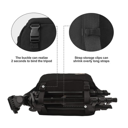 Cwatcun D67 Crossbody Camera Bag Photography Lens Shoulder Bag, Size:30.5 x 16.5 x 20cm L(Black) by Cwatcun