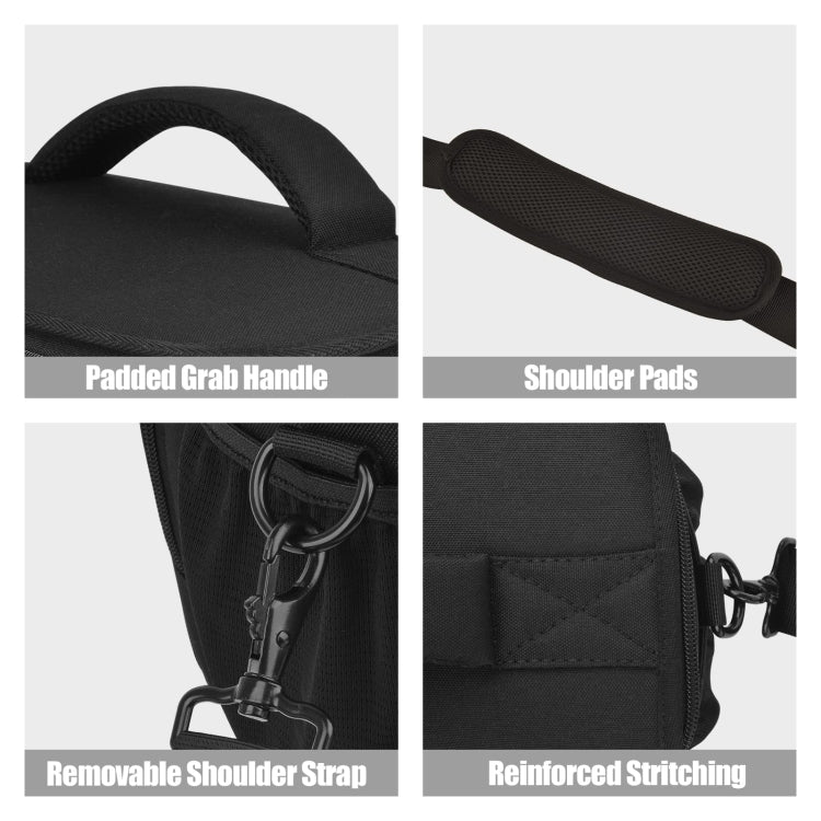 Cwatcun D67 Crossbody Camera Bag Photography Lens Shoulder Bag, Size:30.5 x 16.5 x 20cm L(Black) by Cwatcun