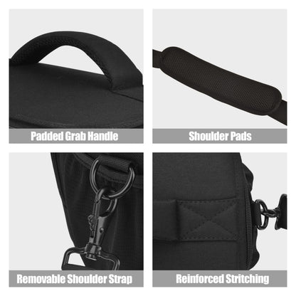 Cwatcun D67 Crossbody Camera Bag Photography Lens Shoulder Bag, Size:30.5 x 16.5 x 20cm L(Black) by Cwatcun