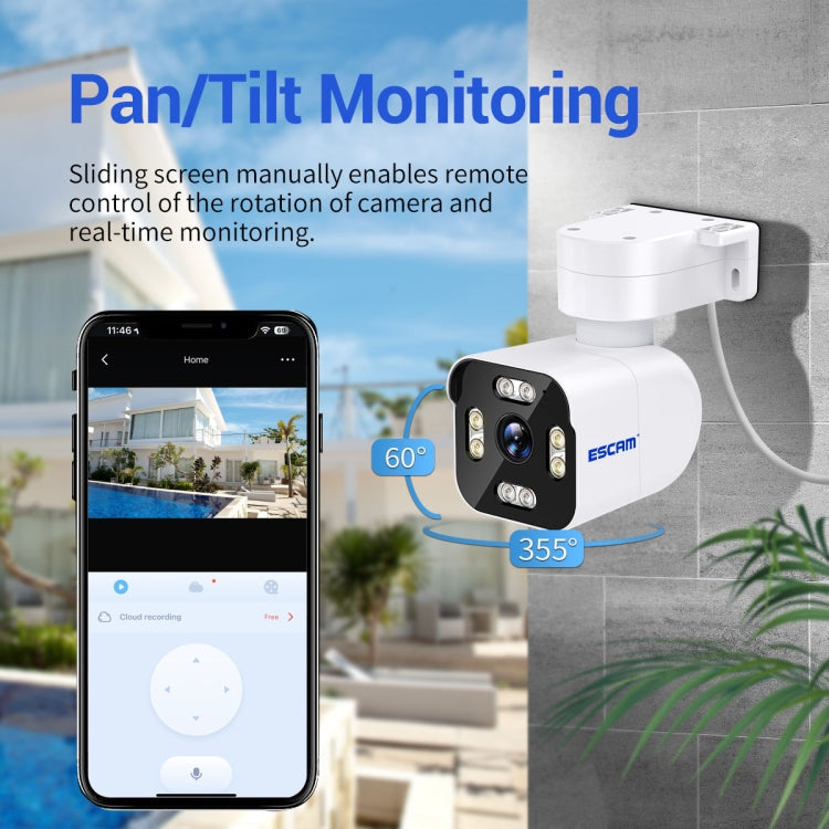 ESCAM PT303 3MP HD Motion Detection APP Control Pan & Tilt WiFi IP Camera(EU Plug) by ESCAM