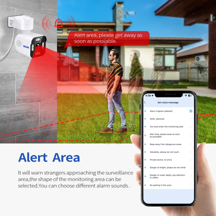 ESCAM PT303 3MP HD Motion Detection APP Control Pan & Tilt WiFi IP Camera(US Plug) by ESCAM