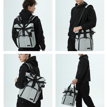 Cwatcun D95 Large Capacity Photography Backpack Shoulders Laptop Camera Bag, Size:27 x 37 x 16cm(Dark Black) by Cwatcun