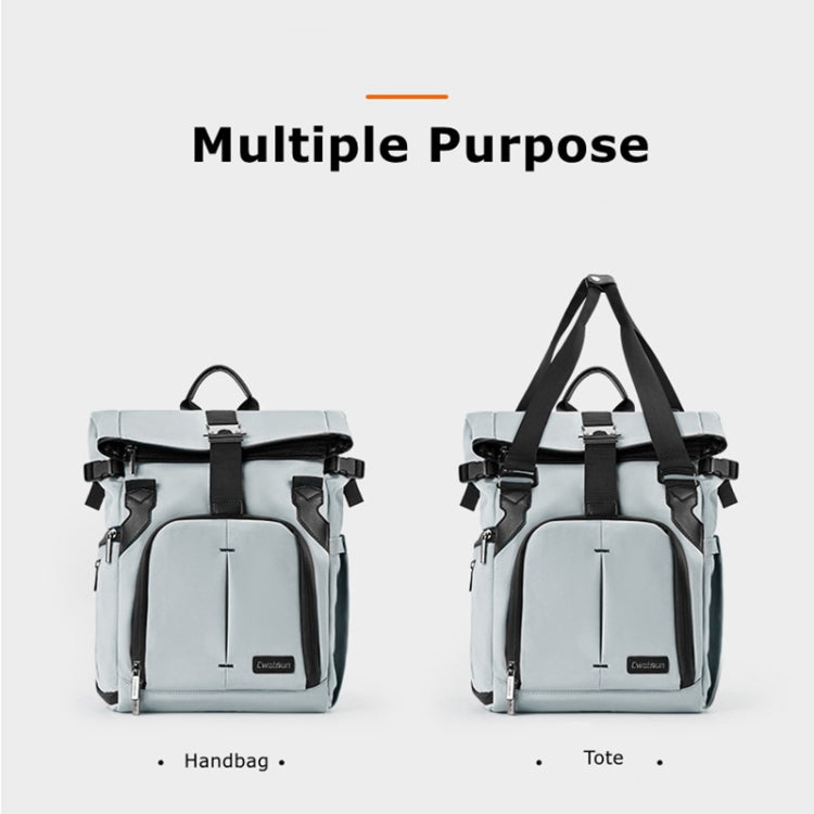 Cwatcun D95 Large Capacity Photography Backpack Shoulders Laptop Camera Bag, Size:30.5 x 18 x 38cm(Dark Black) by Cwatcun