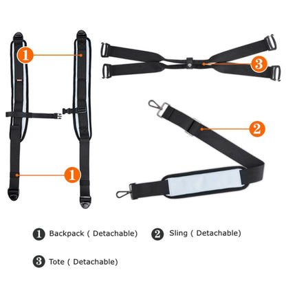 Cwatcun D95 Large Capacity Photography Backpack Shoulders Laptop Camera Bag, Size:27 x 37 x 16cm(Silver Grey) by Cwatcun