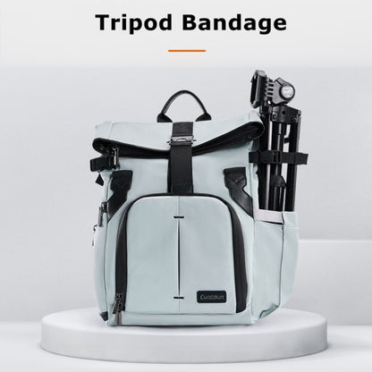 Cwatcun D95 Large Capacity Photography Backpack Shoulders Laptop Camera Bag, Size:30.5 x 18 x 38cm(Silver Grey) by Cwatcun