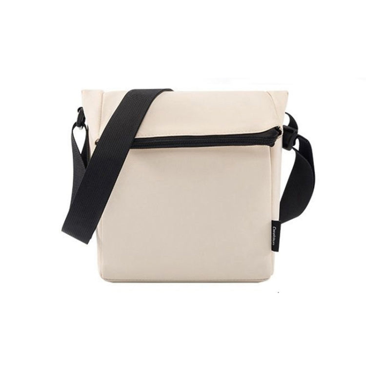 Cwatcun D103 Crossbody Camera Bag Photography Lens Shoulder Bag, Size:22.5 x 19.5 x 8cm(Beige) by Cwatcun