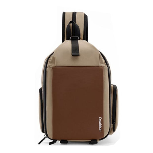 Cwatcun D107 Large Capacity Photography Backpack Shoulders Laptop Camera Bag, Size:22 x 36 x 16cm(Khaki) by Cwatcun